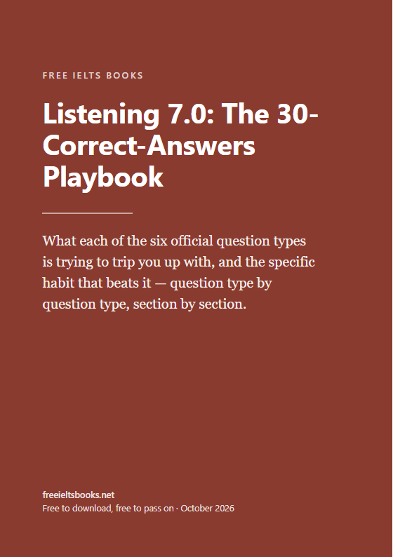 Listening 7.0: The 30-Correct-Answers Playbook